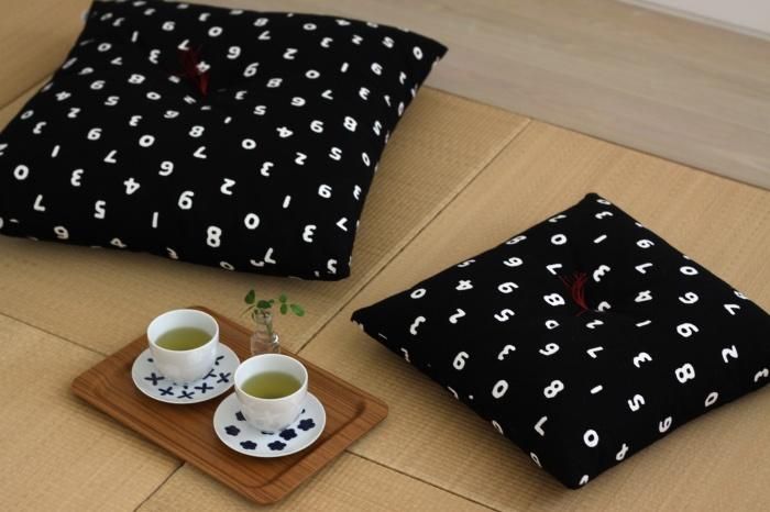 SOU・SOU교토방석（8호 캔버스）／SO-SU-U 검은색(제품 없음) [배달을위한 약 3 주]