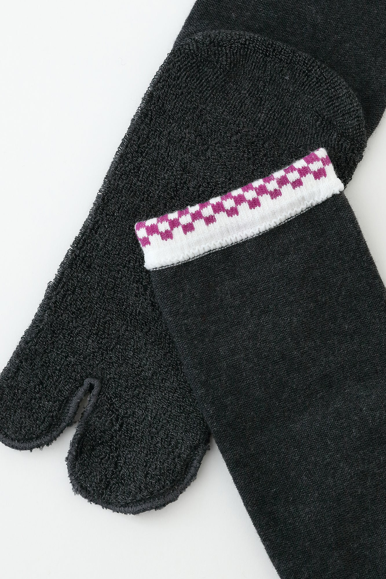 毛巾質地足袋襪（普通長度）／深灰色