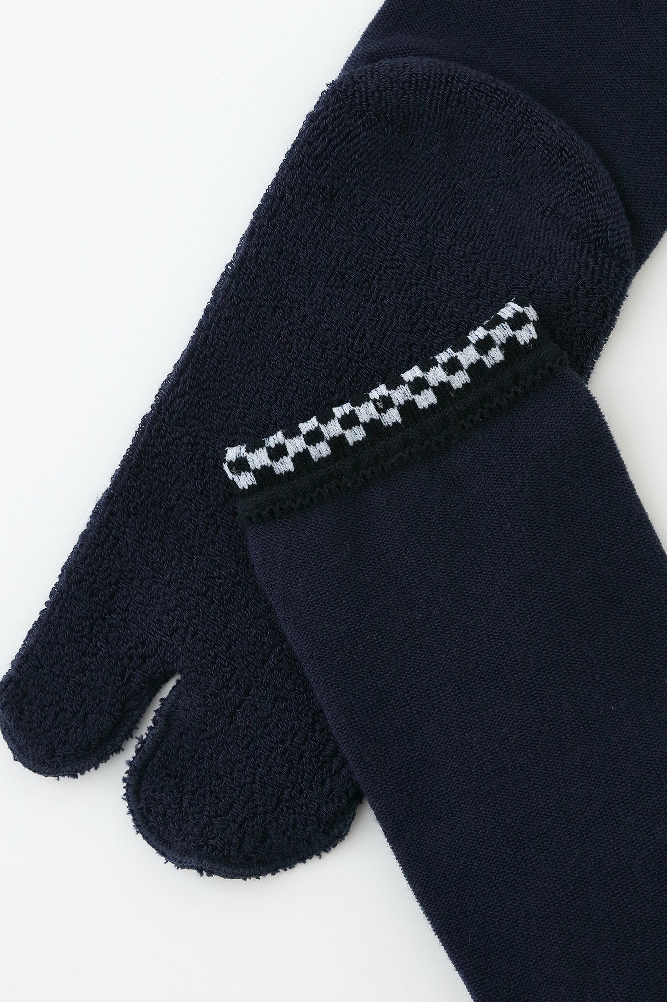 毛巾質地足袋襪（普通長度）／寶藍色