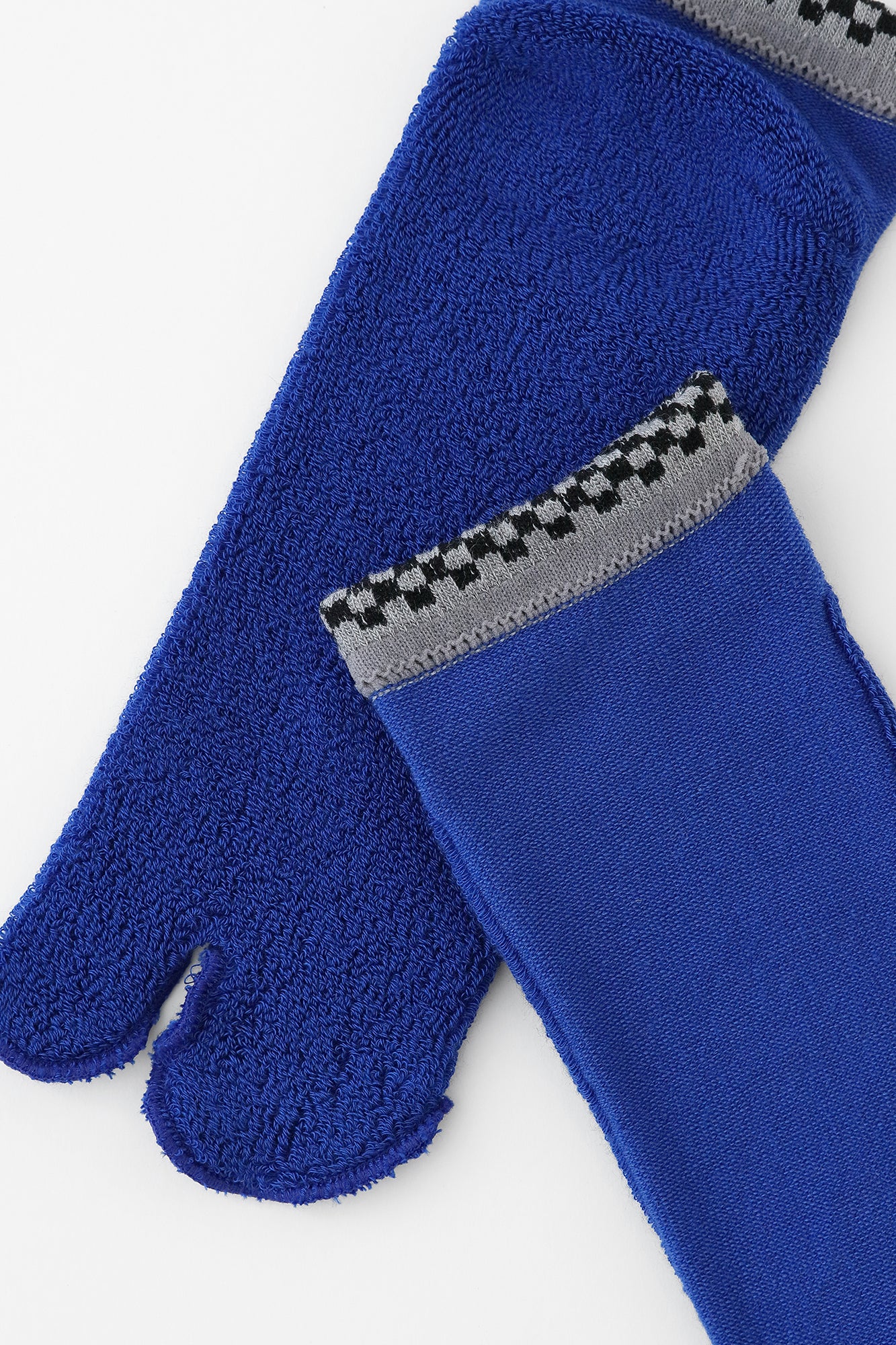 毛巾質地足袋襪（腳踝長度）／瑠璃藍色