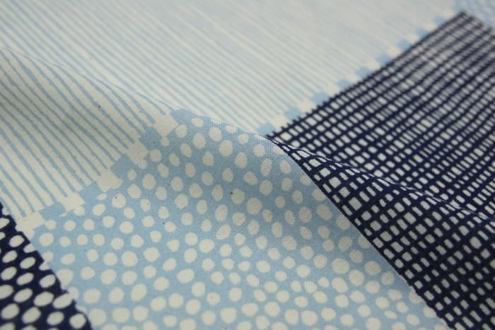 SOU・SOU×藤田染苑 藍捺染 手ぬぐい／間がさね