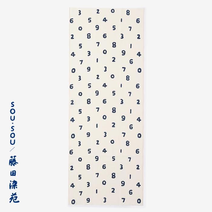 SOU・SOU×藤田染苑 藍捺染 手巾 /  SO-SU-U十數