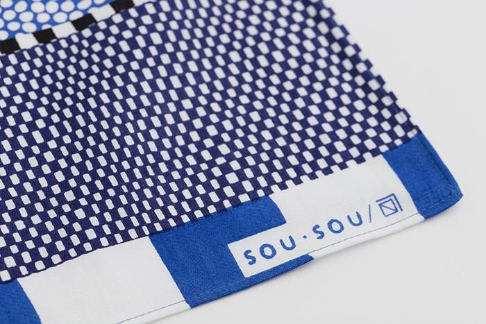 SOU・SOU ×Arakawa Masujiro Furoshiki (Small) / Lines and Dots Seiwa