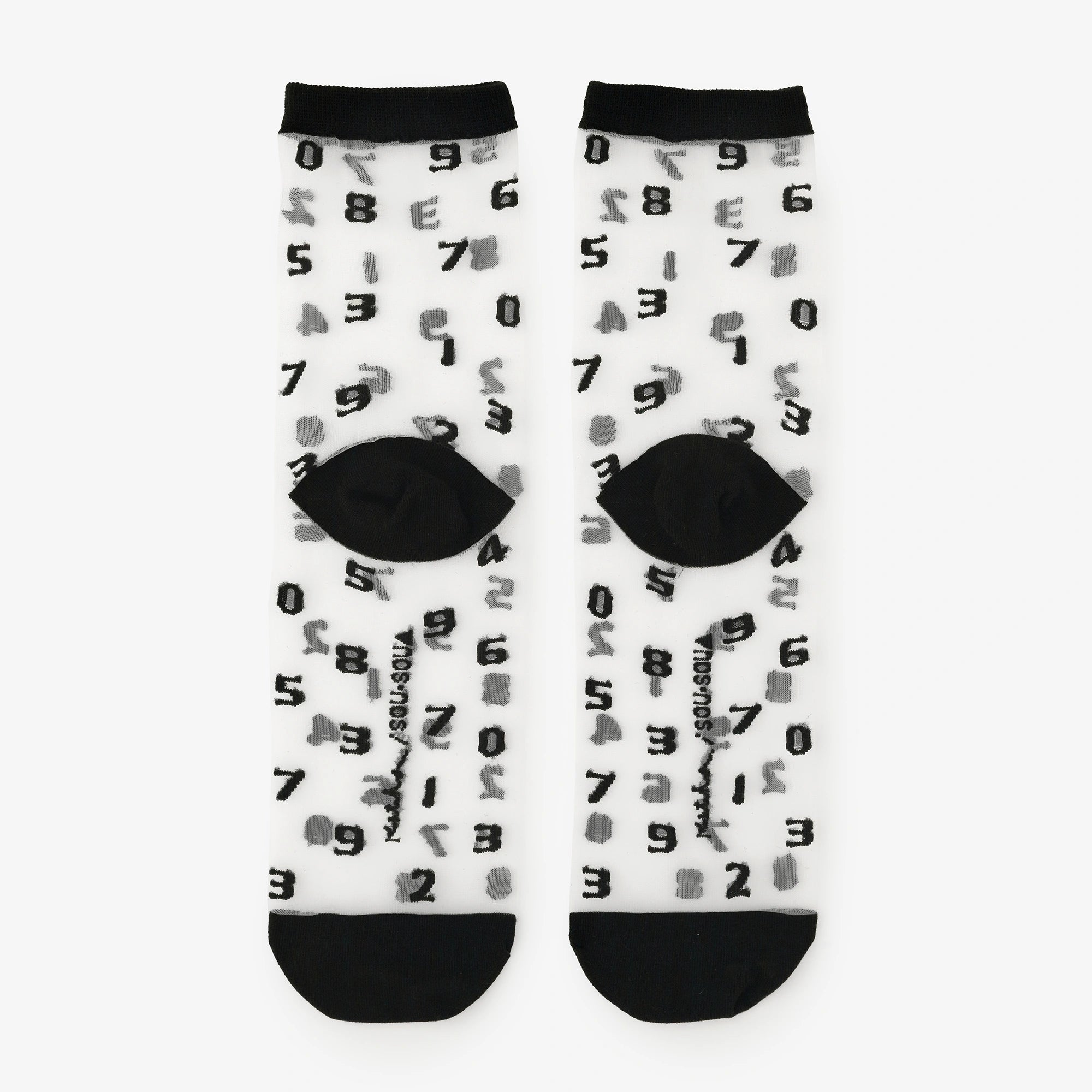 Chaussettes transparentes textiles/SO-SU-U noir