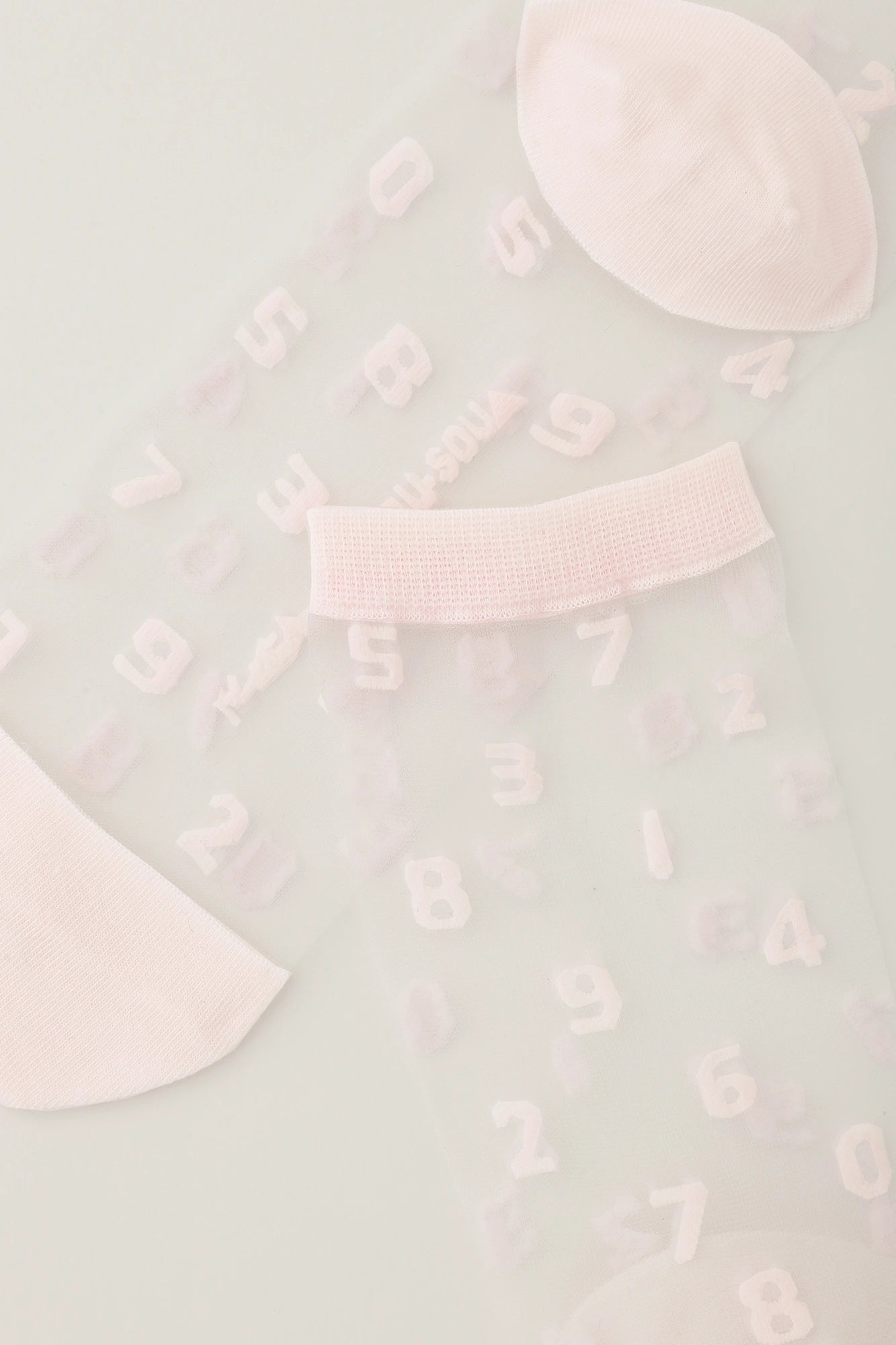 Textile Sheer Socks／SO-SU-U Baby Pink