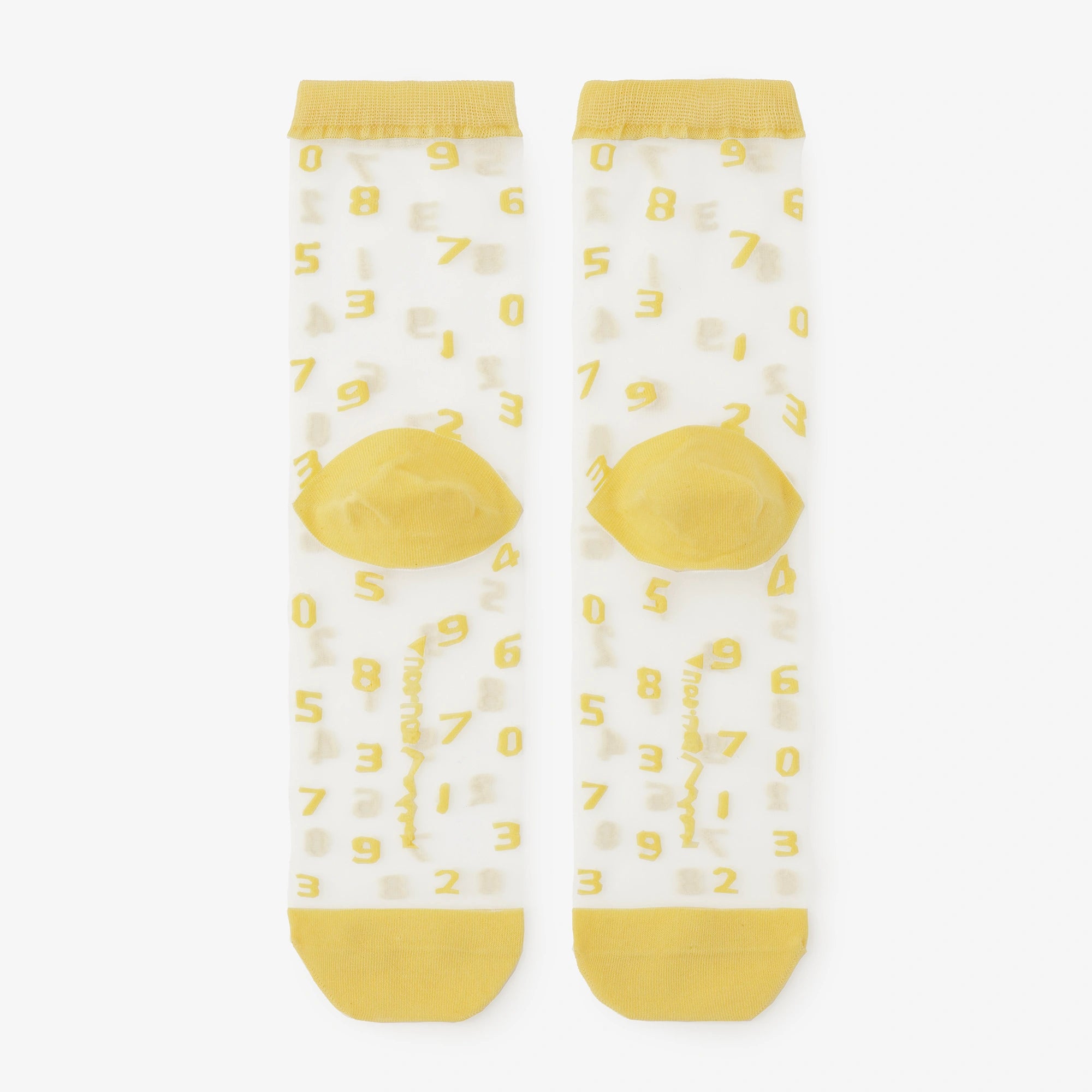 Textile Sheer Socks／SO-SU-U Lemon Cream