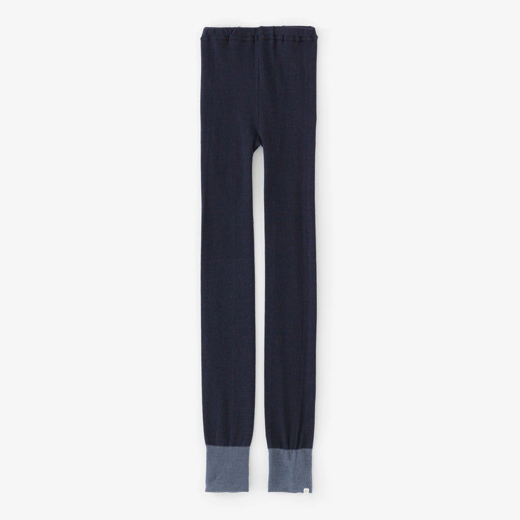 Bi-color Leggings / Dark Navy×Greyish Blue