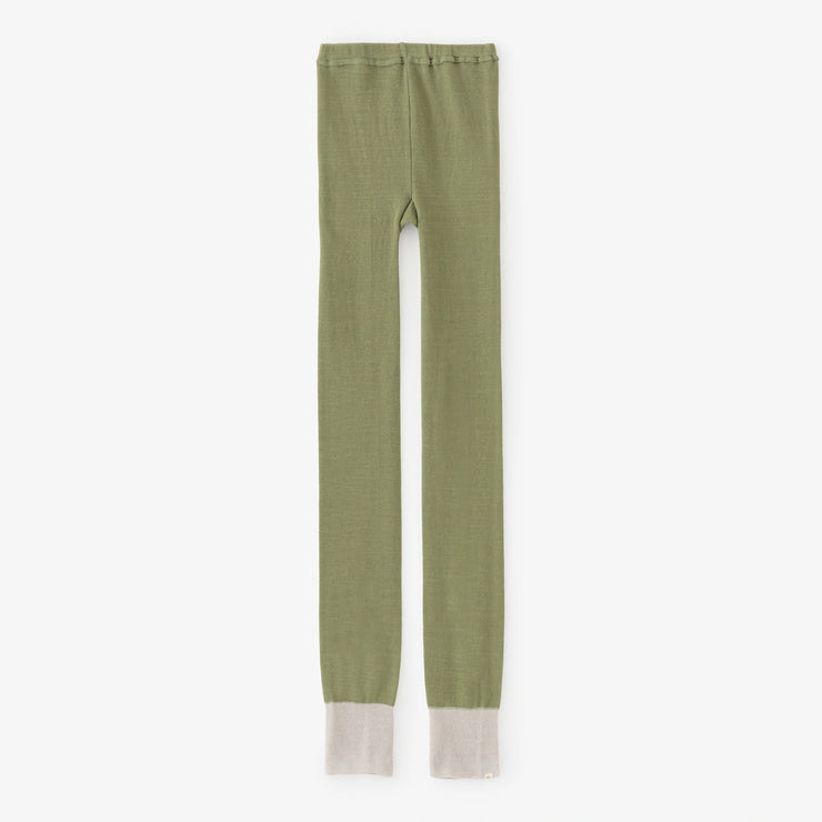 Bi-color Leggings  ／Wasabi Color​×Greyish White