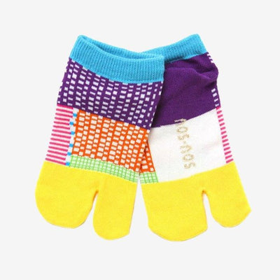 ●Tabi Socks for Kids ankles / Low-cut Lines and Dots Miyabi【S・M・L】