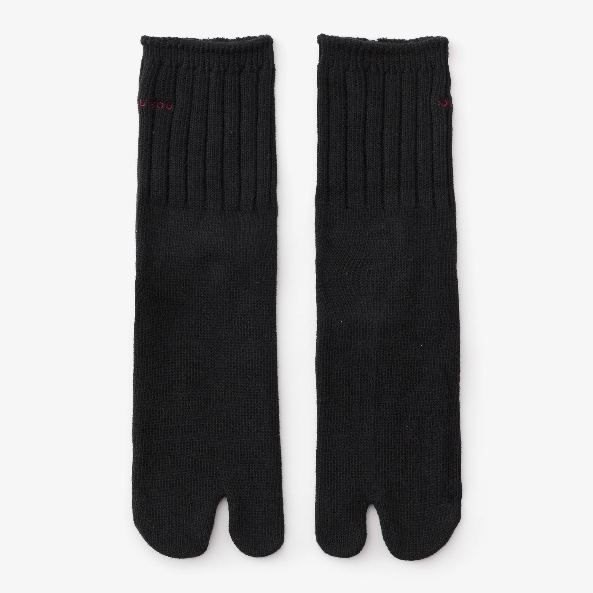 畝編（うねあみ）足袋下（普通丈）／濡羽色（ぬればいろ）【男・女性用】