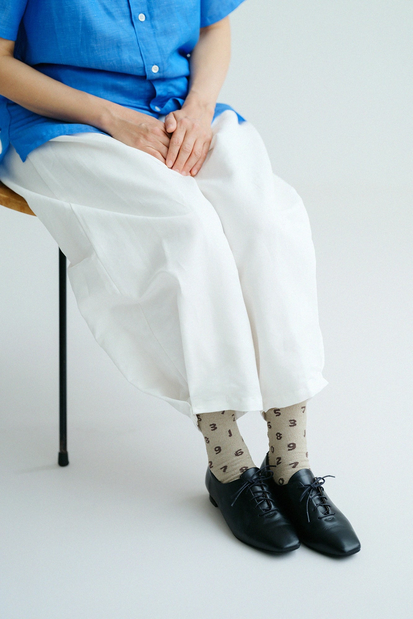 【net limited】Boucle Eco-friendly Tabi Socks (Mid-calf) / SO-SU-U Rikyu White Tea Beige 【Women】▲