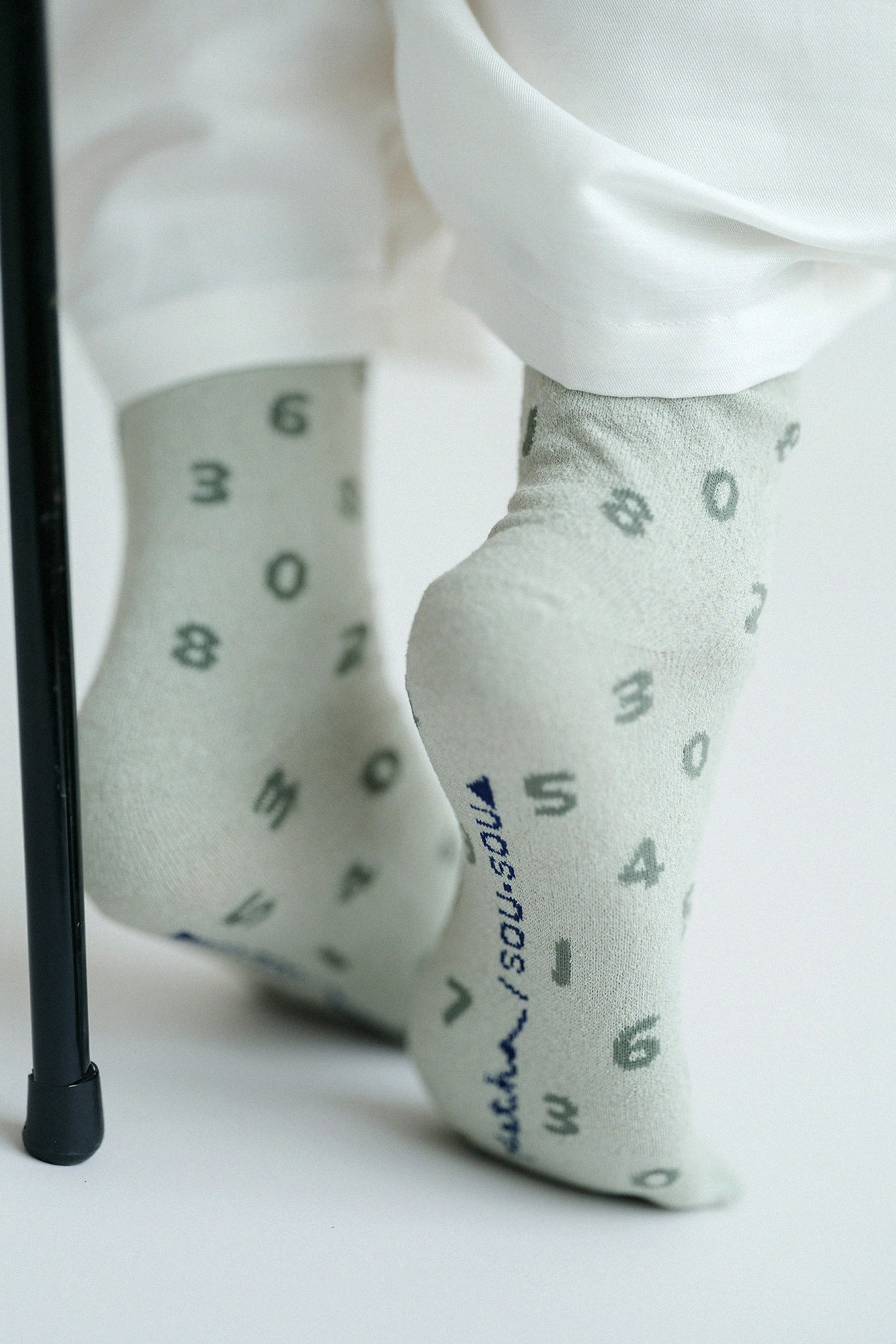 【net limited】Boucle Eco-friendly Tabi Socks (Mid-calf) / SO-SU-U Light Green▲
