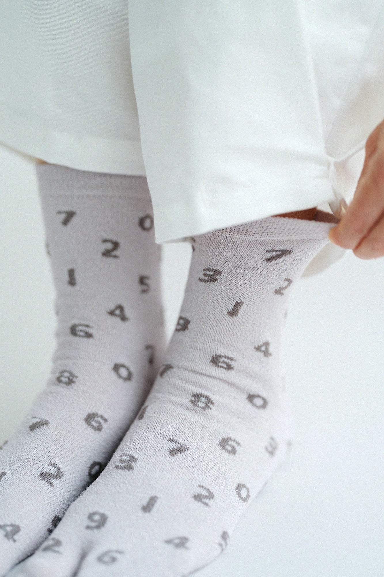 【net limited】Boucle Eco-friendly Tabi Socks (Mid-calf) / SO-SU-U Haze Color▲