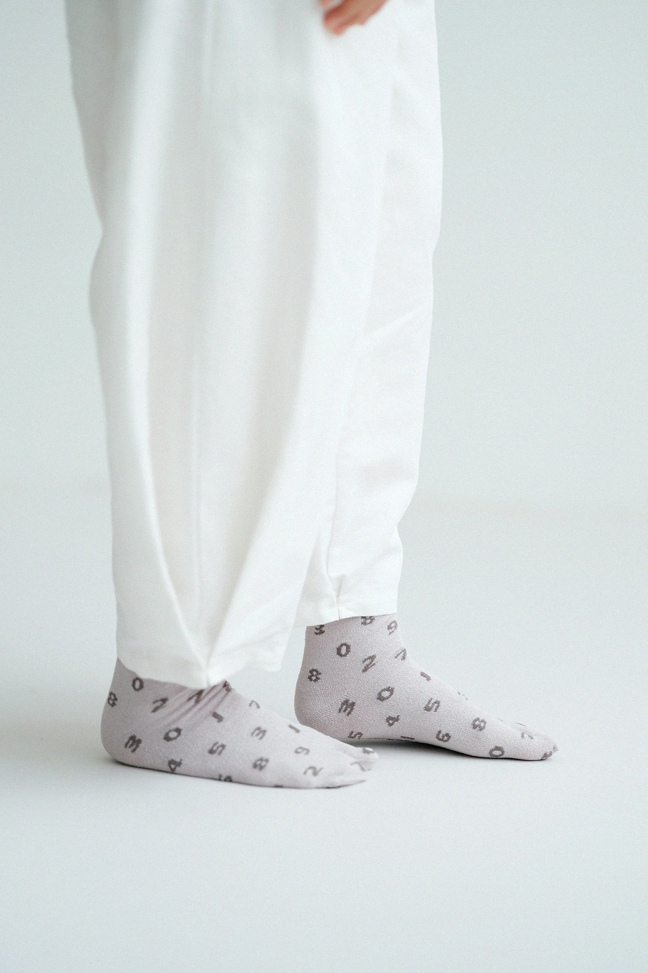 【net limited】Boucle Eco-friendly Tabi Socks (Mid-calf) / SO-SU-U Haze Color▲