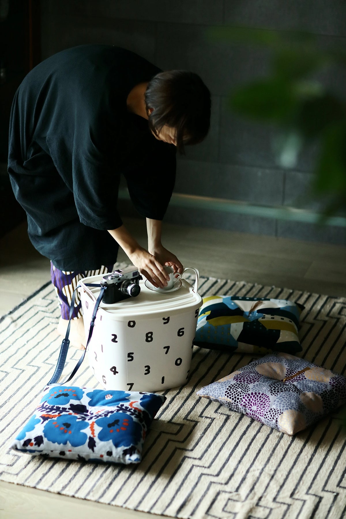 【Ships in 6 Weeks】SOU・SOU Kyoto Cushion (No.8 Canvas) ／Passion