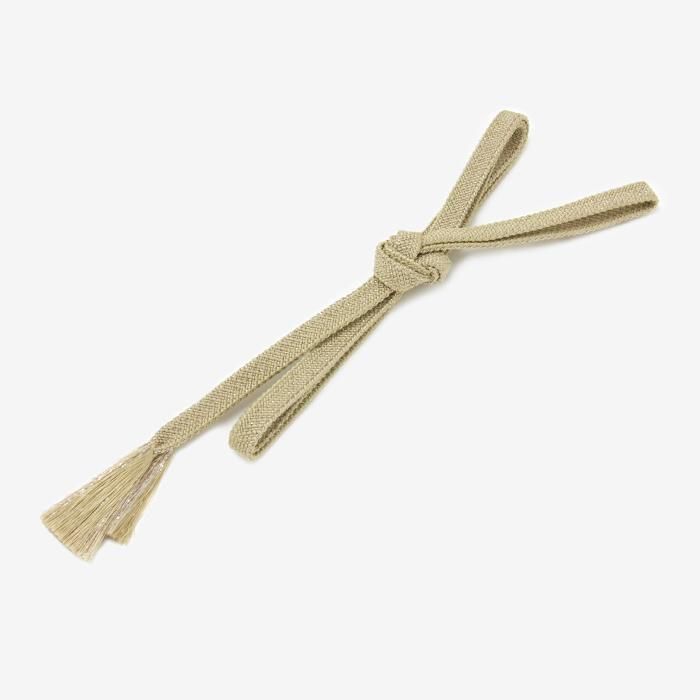 絹鳴り帯締め　きら／亜麻色