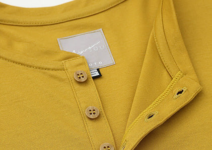 Langarm-T-Shirt mit Henley-Ausschnitt