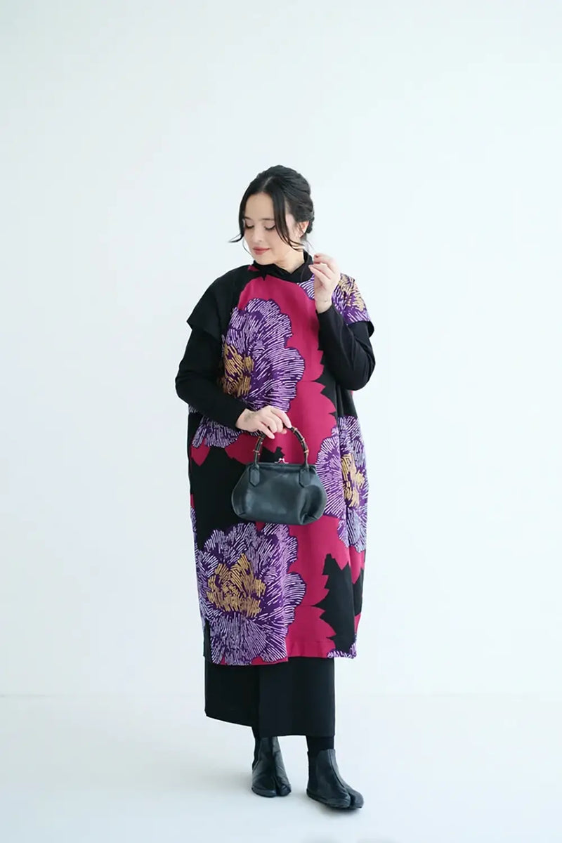 【9月22日頃発送予定】モスリン 長方形衣／芍薬 灯火