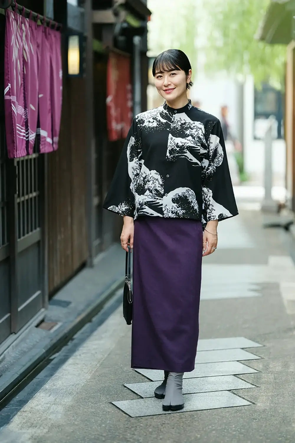 【9月22日頃発送予定】モスリン 草衣 上／北斎 神奈川沖浪裏 写し