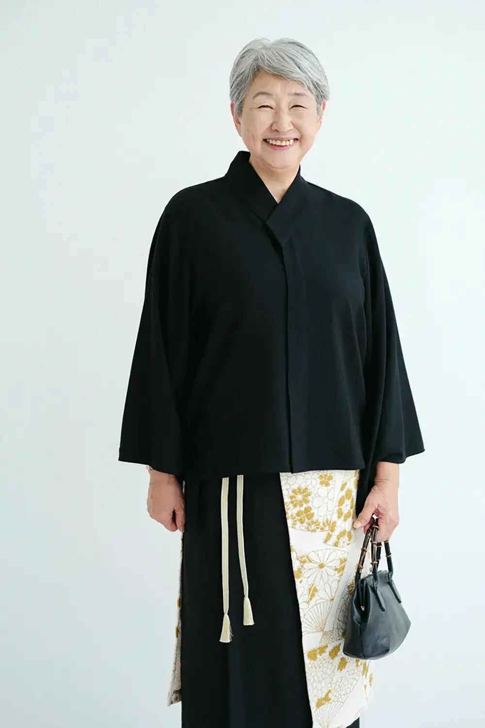 【9月22日頃発送予定】梳毛 小袖襯衣／濡羽色
