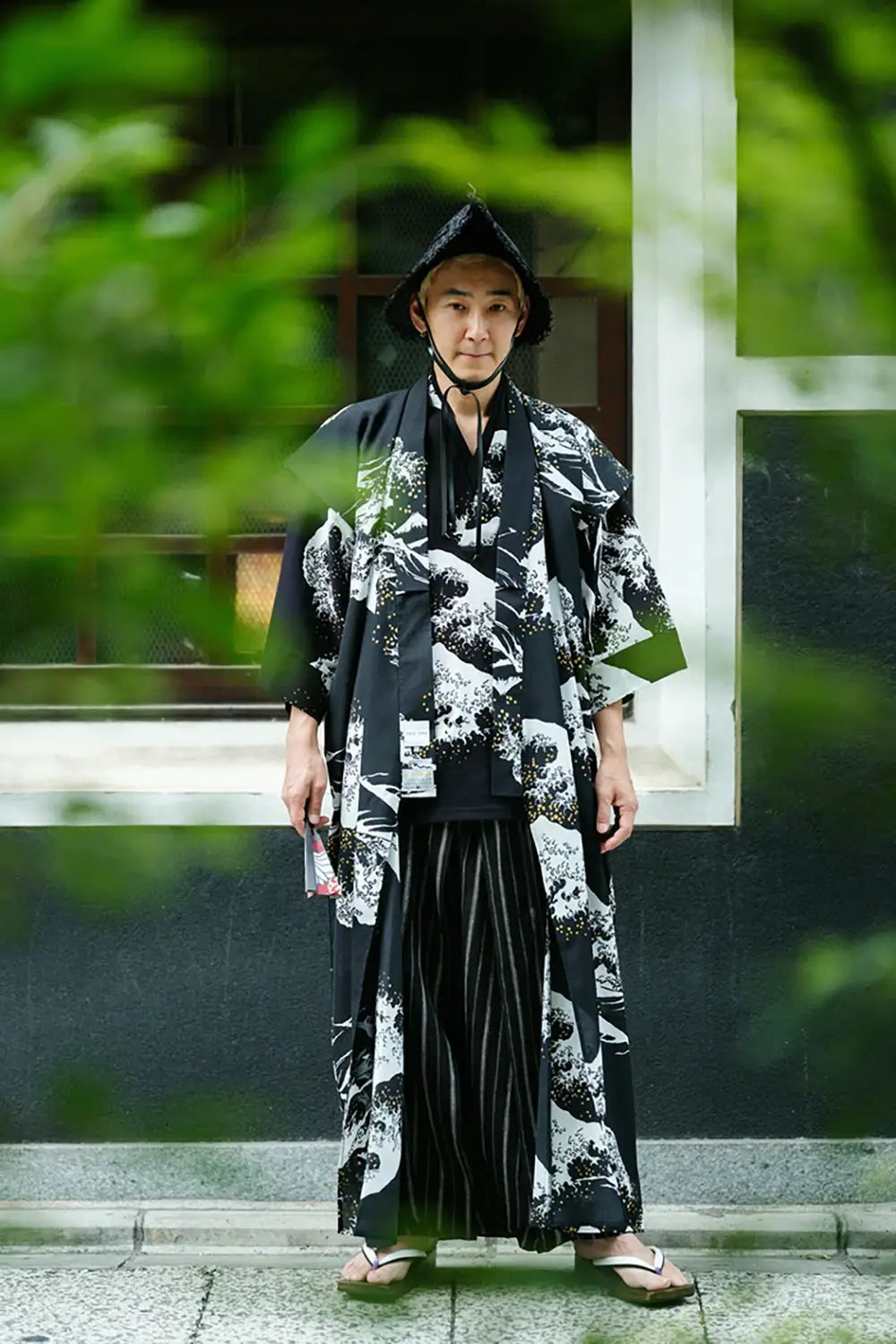 小杉織物謹製 セオα半臂浴衣（はんぴゆかた）／北斎（ほくさい） 神奈川沖浪裏（かながわおきなみうら） 写し（うつし）