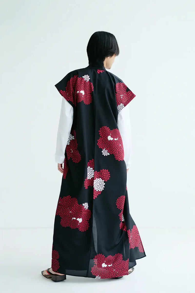 小杉織物謹製 セオα半臂浴衣（はんぴゆかた）／雲間（くもま）に菊