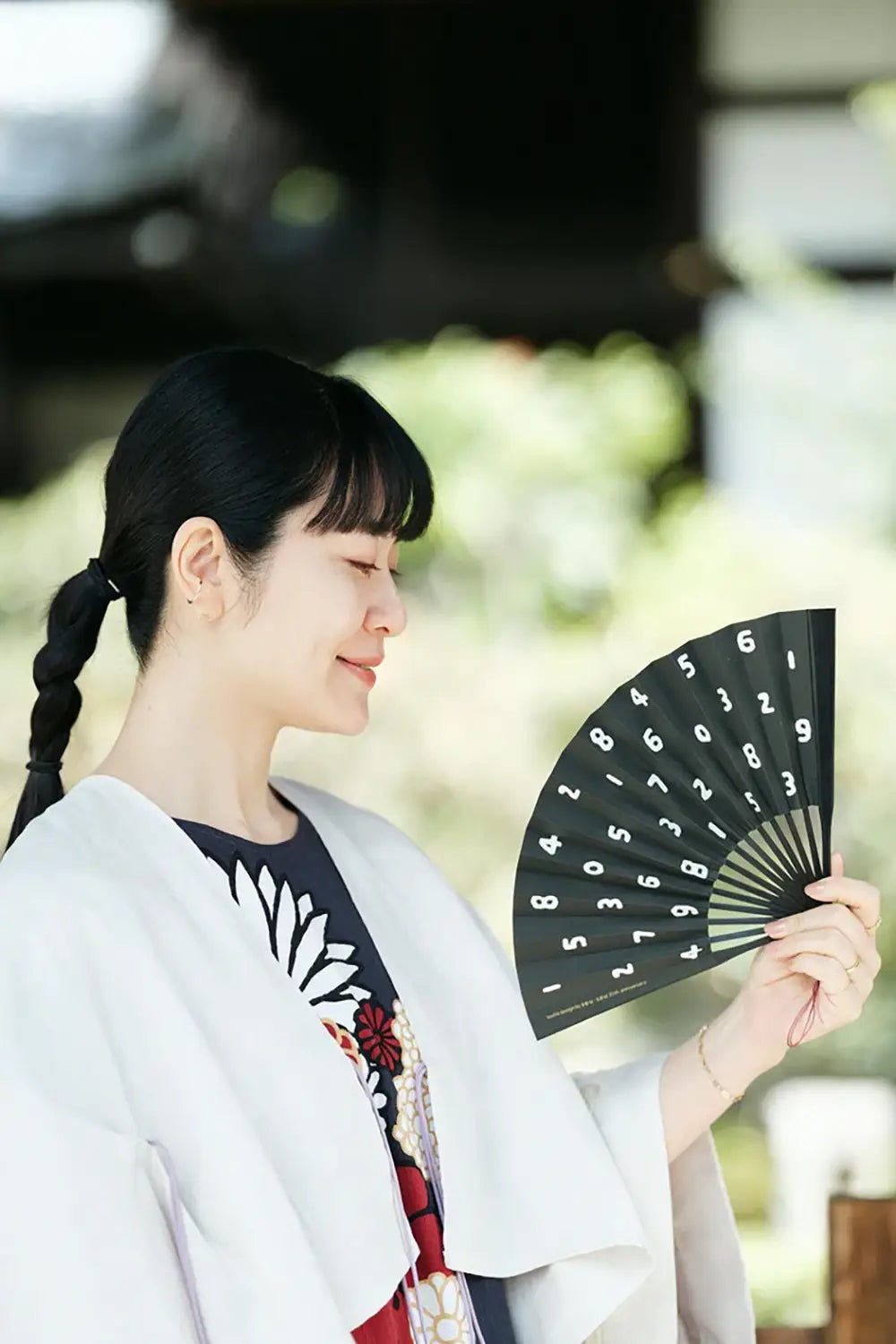 SOU・SOU×白竹堂 京扇子／SO-SU-U 濡羽色（ぬればいろ）