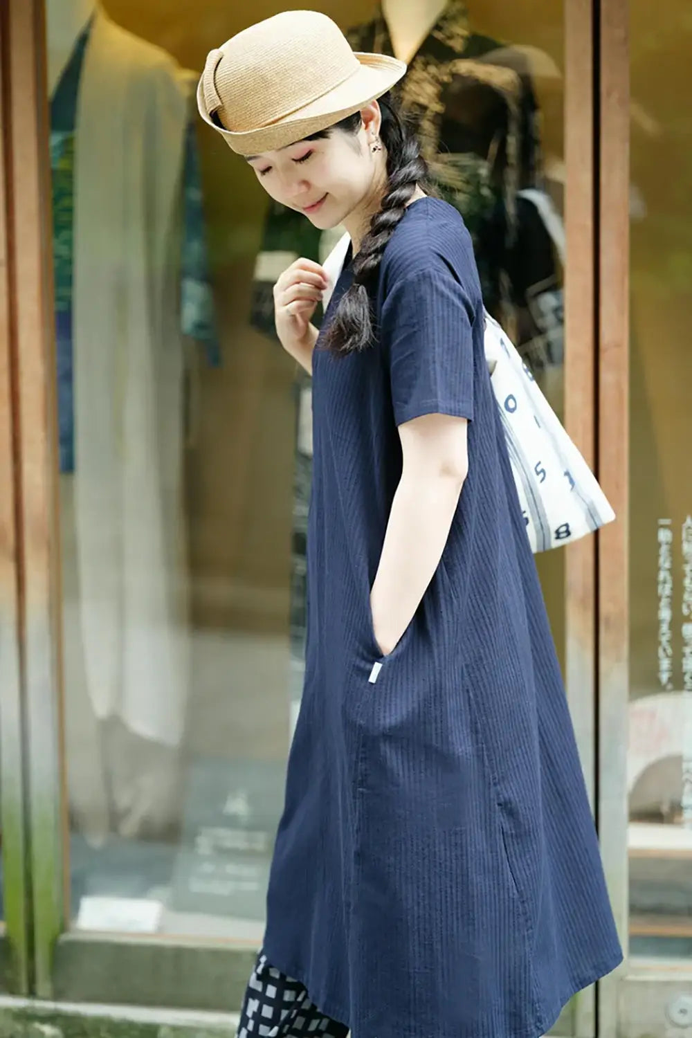 Takashima Shukusho 40/20 Sommerkleid aus Daunen (Akiha) / Yukata mit offenen Ärmeln (Nukierilyoui) / Juban (Unterkimono) (Tomekon) 
