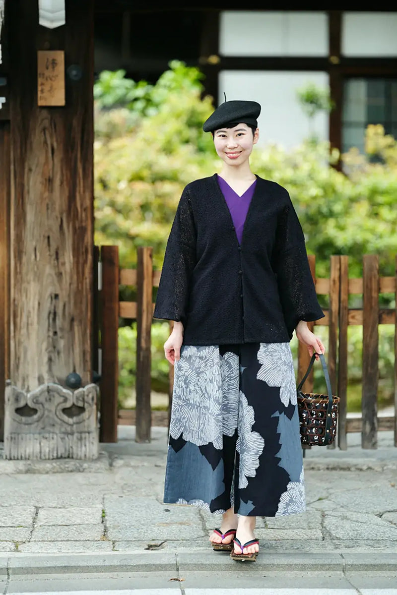 Takashima-Schrumpf 20/20 – breites Muster mit Pfingstrose/Chinakraut (しゃくやく) 