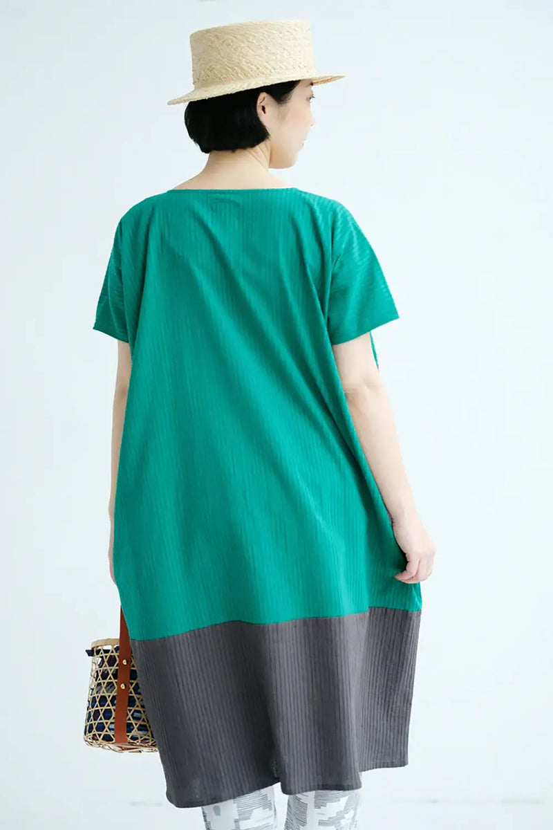 [Versand voraussichtlich um den 21. April] Takashima Chijimi 40/20 Akiha Rectangular Clothes Kumi/Tokiwa Midori x Decarbonized Color