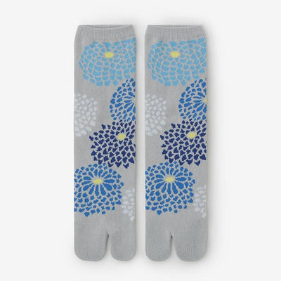 타비양말(정상 길이)/국화 은  【남・여성용】