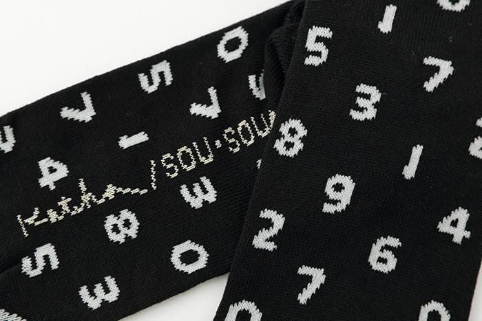 分趾襪（腳踝長度）／SO-SU-U十數 黑色×白色 【男・女性用】