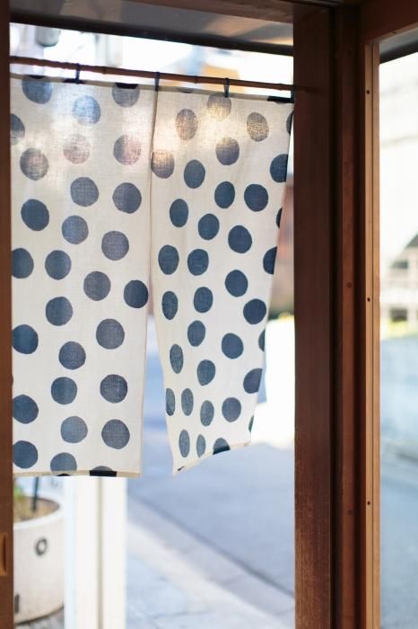 SOU・SOU × Fujitasenen Ainasen Handkerchief Short Curtain 2-piece / Polka Dots