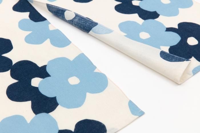 SOU・SOU藤田染苑藍捺染手巾門簾 2張寬× x /疊花