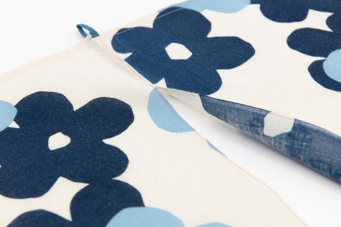 SOU・SOU藤田染苑藍捺染手巾門簾 2張寬× x /疊花