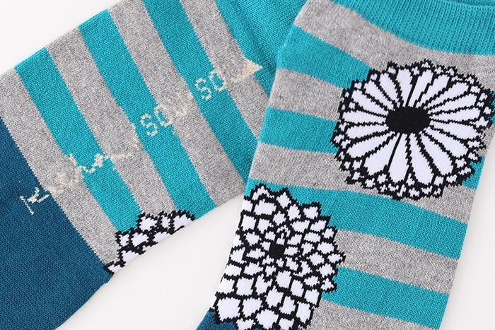 Tabi Socks（Low-cut）／Round Chrysanthemum Teal Green【Men・Women】