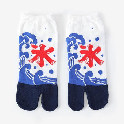 Sous Tabi Choques (longue longueur) / glace rasée, Tsukumo x bleu marine [pour les hommes et les femmes]