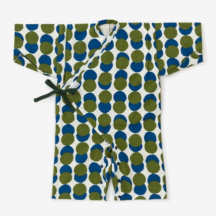 ● Isemomen Cotton Bodysuits with Lining / Layered-marbles Moss Green