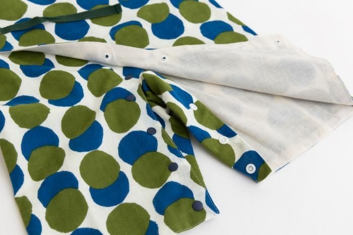 ● Isemomen Cotton Bodysuits with Lining / Layered-marbles Moss Green