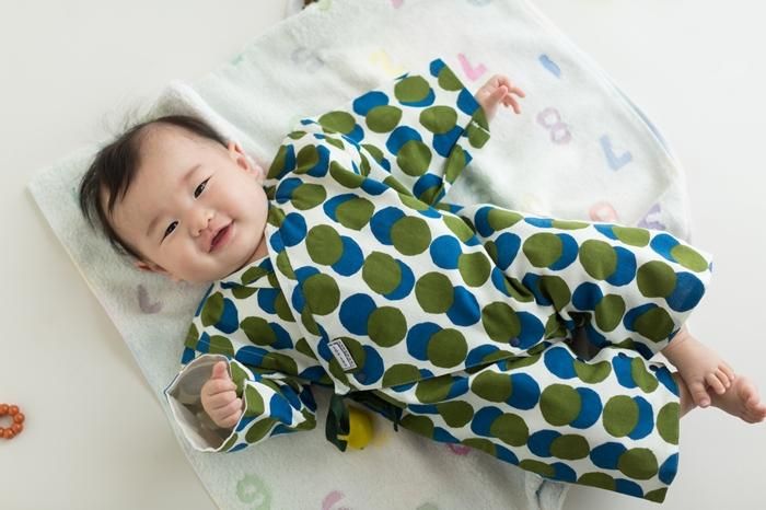 ● Isemomen Cotton Bodysuits with Lining / Layered-marbles Moss Green