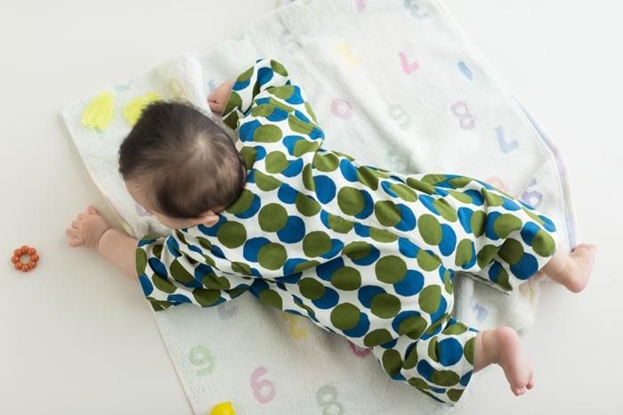 ● Isemomen Cotton Bodysuits with Lining / Layered-marbles Moss Green