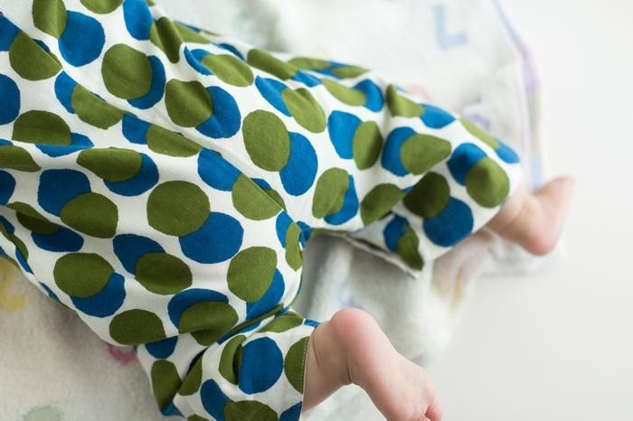 ● Isemomen Cotton Bodysuits with Lining / Layered-marbles Moss Green