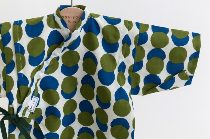 ● Isemomen Cotton Bodysuits with Lining / Layered-marbles Moss Green