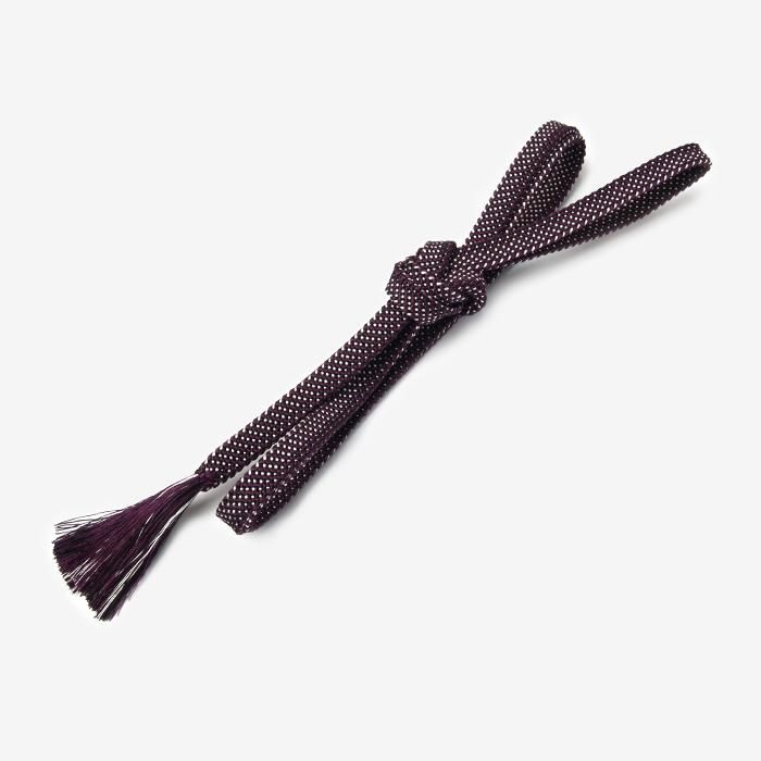 絹鳴り帯締め／紫