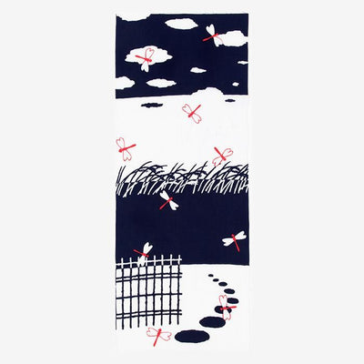 Ise Momen Textil Tenugui/rote Libelle