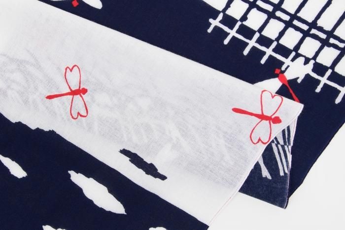 Ise Momen Textil Tenugui/rote Libelle