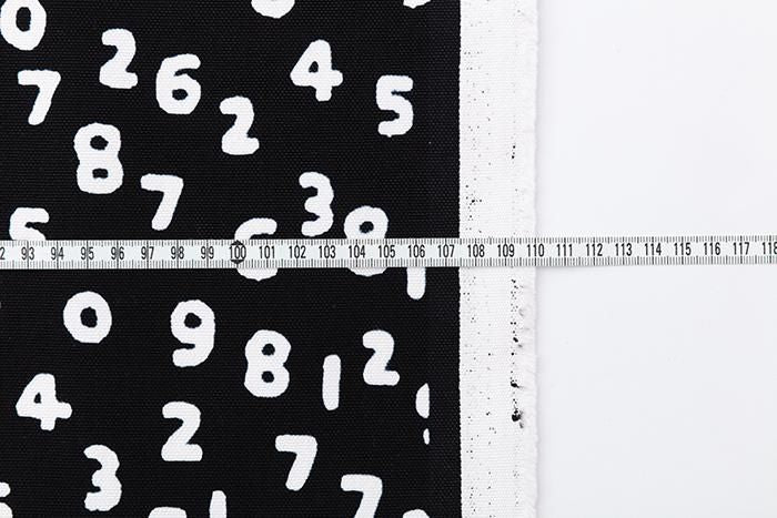 텍스타일 원단 （8호 캔버스）／SO-SU-U콘 검은색(당신이 그것을 입었다면 괜찮습니다) ×흰색<50cm>