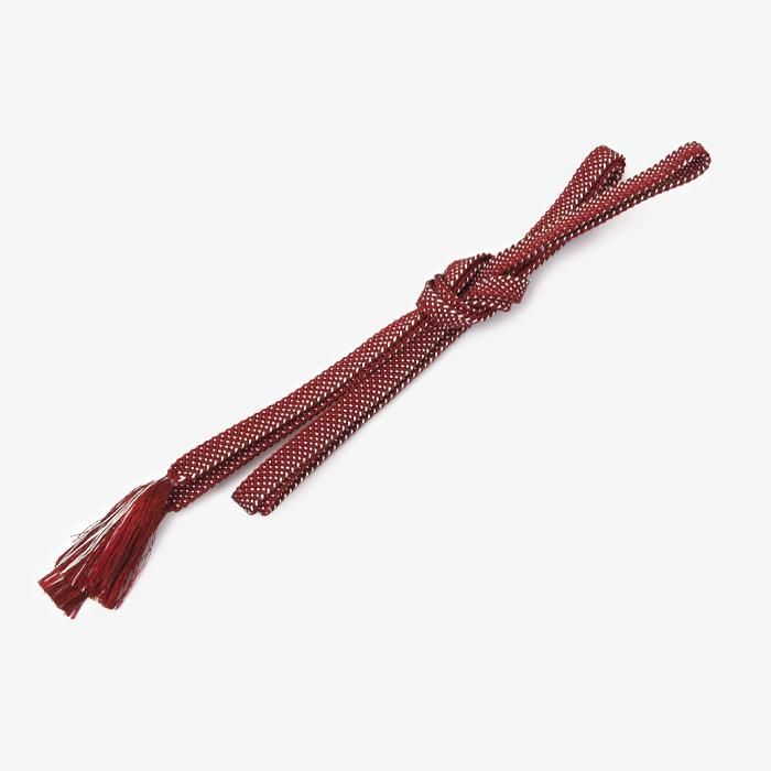 絹鳴り帯締め／艶紅