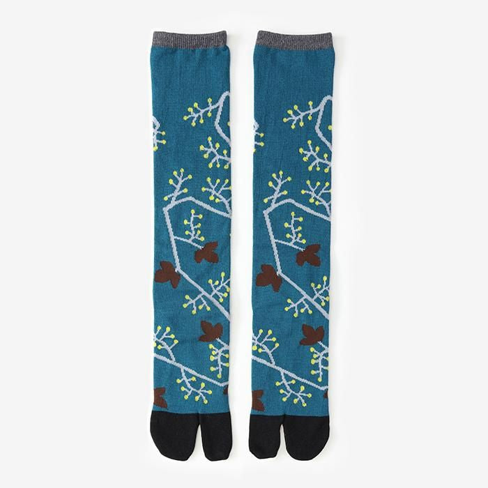 Tabi Socks（Under Knee）／Yellow Fruits Aquamarine【Women】