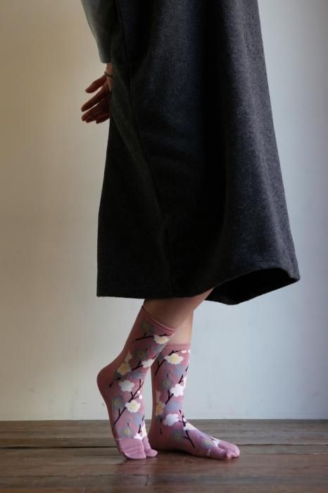 分趾襪（普通長度）／梅林 桃粉色 【男・女性用】